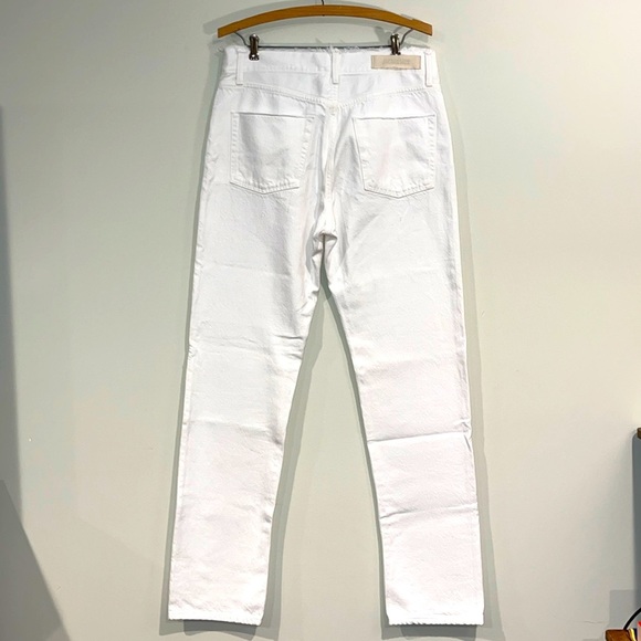 NWT JACQUEMUS LE CHOUCHOU Le de Nîmes Linon High Rise Straight Jeans White Denim - Picture 10 of 13